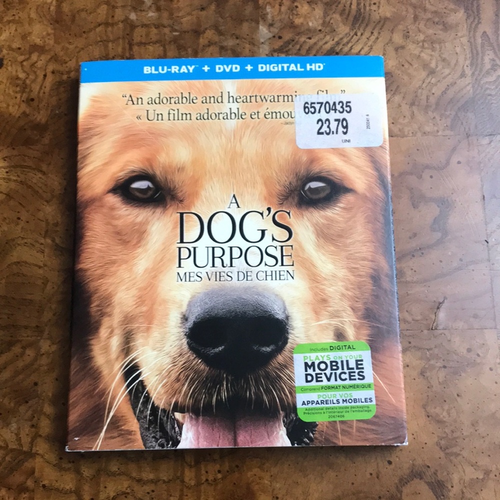 🍿3/$15🍿Dog's Purpose Blu-ray DVD Combo Pack, Dennis Quaid